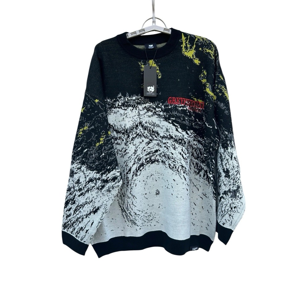 NWT G59 Disaster Knit Sweater Men's 2XL SUICIDEBOYS STAFF Grey Five Nine Records
